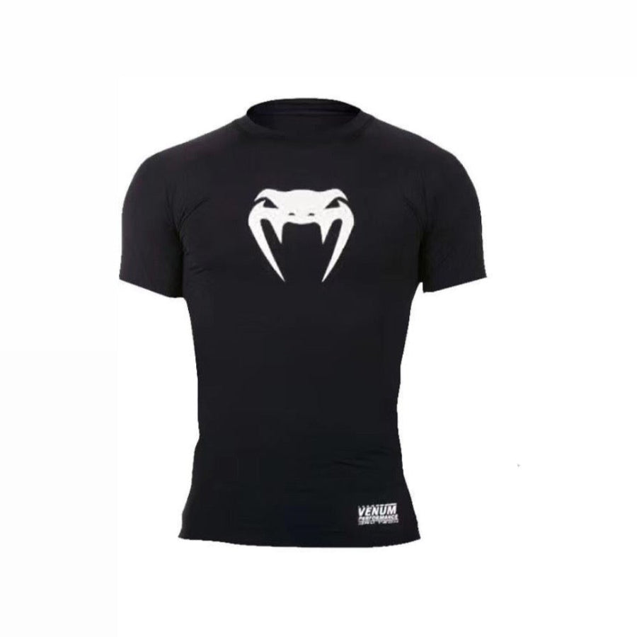 Venum professional rushguard MMA shirt | Venum rushguard shirt white logo