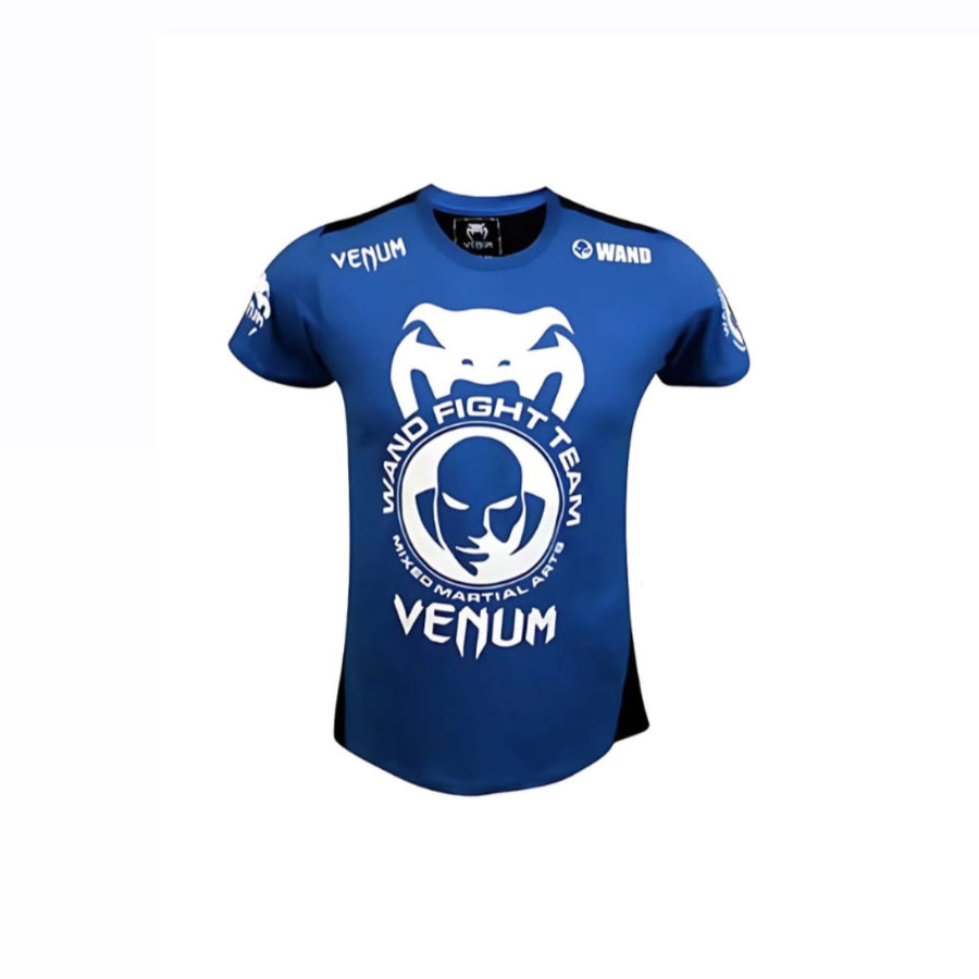 Venum blue wand Rushguard MMA shirt | חולצת ונום ראשגארד וואנד כחול