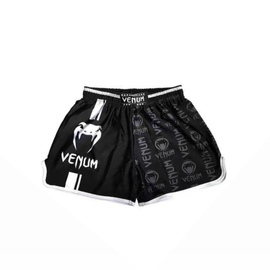 Venum professional boxing short | מכנס אגרוף ונום שחור ולבן
