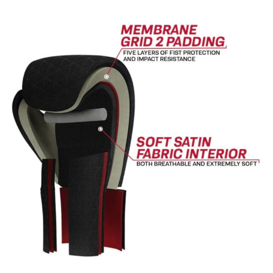 כפפות אגרוף כחולות שחורות הוק & לופ | RDX F4 Blue Boxing Sparring Gloves Hook & Loop