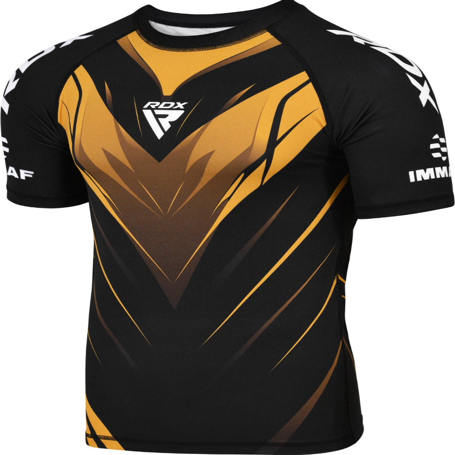 חולצת ראשגארד קצרה | RDX IMMAF Rushguard Shirt