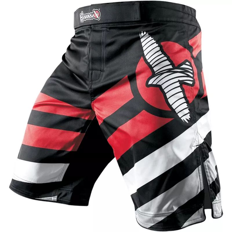 HAYABUSA professional MMA shorts | מכנסי היאבוסה שחור אדום ולבן