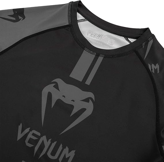 Venum professional rushguard MMA shirt | Venum rushguard shirt gray and black
