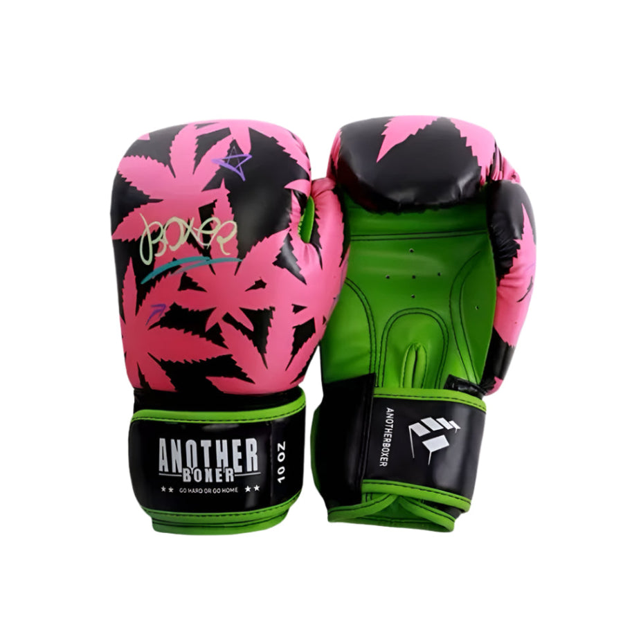 Another boxer professional cannabis leafs boxing gloves | כפפות אגרוף מקצועיות בעיצוב עלי קנאביס
