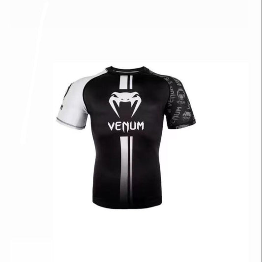 Venum professional rushguard MMA shirt | חולצת ונום ראשגארד לבן ושחור