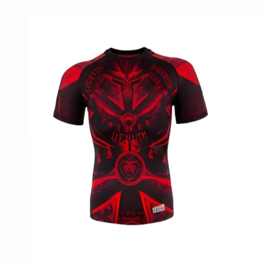Venum professional red viking MMA Rushguard | חולצת ונום ראשגארד בעיצוב ויקינג אדום