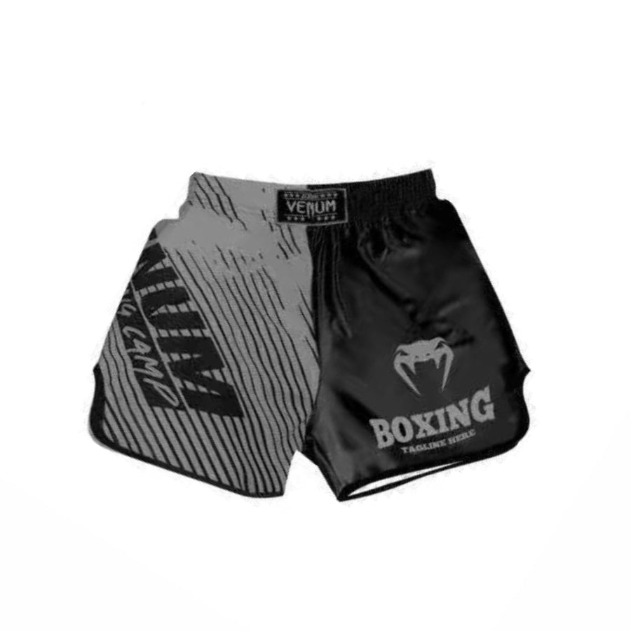 Venum professional boxing shorts | מכנס אגרוף ונום אפור ושחור