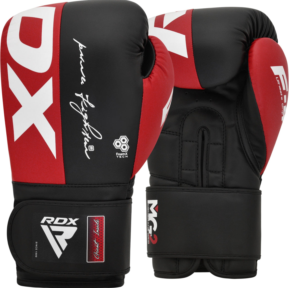 כפפות אגרוף אדומות שחורות הוק & לופ | RDX F4 Red Boxing Sparring Gloves Hook & Loop