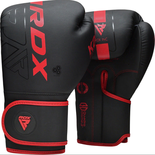 כפפות אגרוף קארה אדום שחור | RDX F6 Kara Boxing Training Gloves Black and red