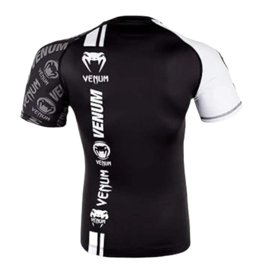 Venum professional rushguard MMA shirt | חולצת ונום ראשגארד לבן ושחור