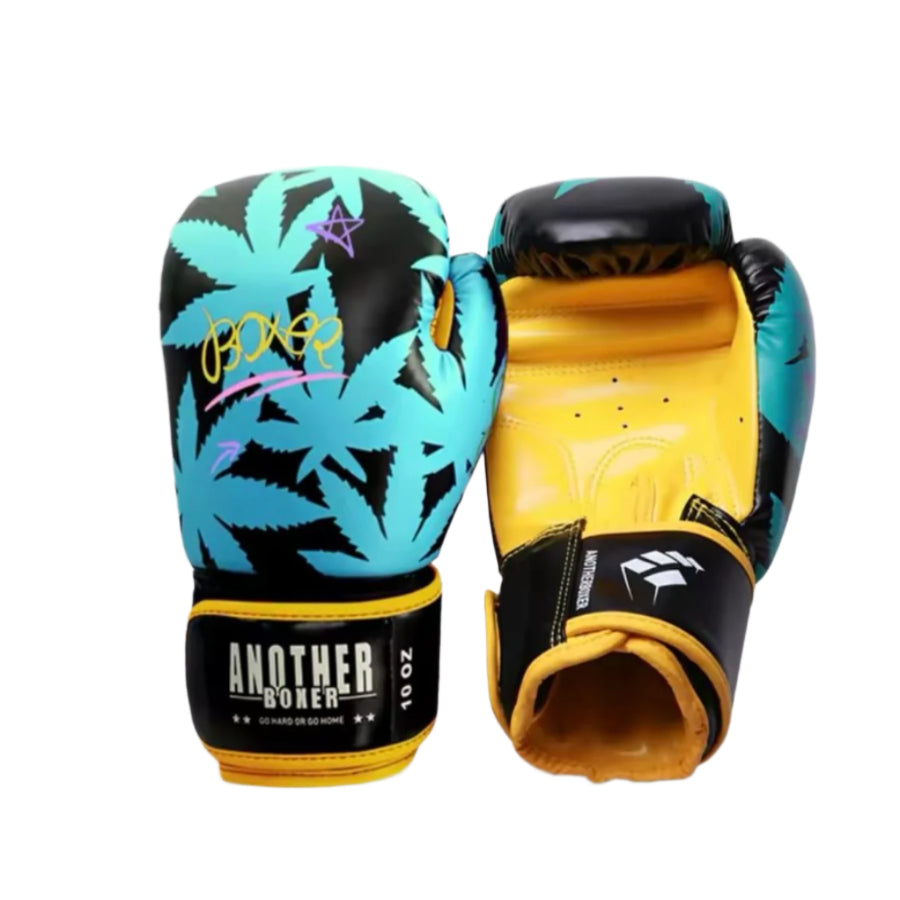 Another boxer professional cannabis leafs boxing gloves | כפפות אגרוף מקצועיות בעיצוב עלי קנאביס