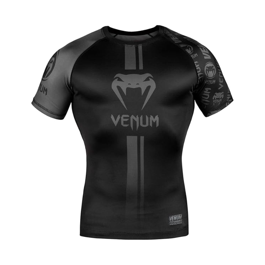 Venum professional rushguard MMA shirt | חולצת ראשגארד ונום אפור ושחור