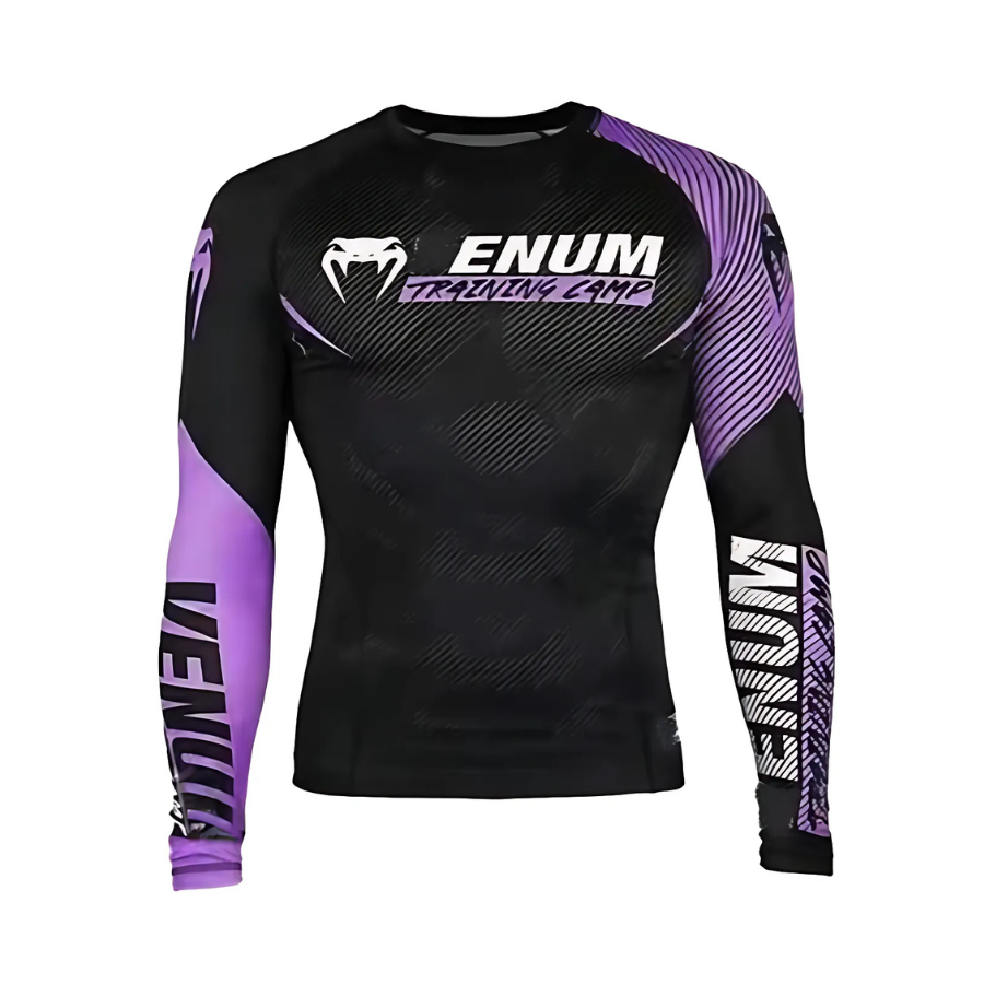 Venum professional purple viper long rushguard MMA  | חולצת ונום ראשגארד ארוכה בעיצוב וייפר סגול
